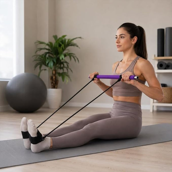 Portable Pilates Bar Kit with Resistance Bands